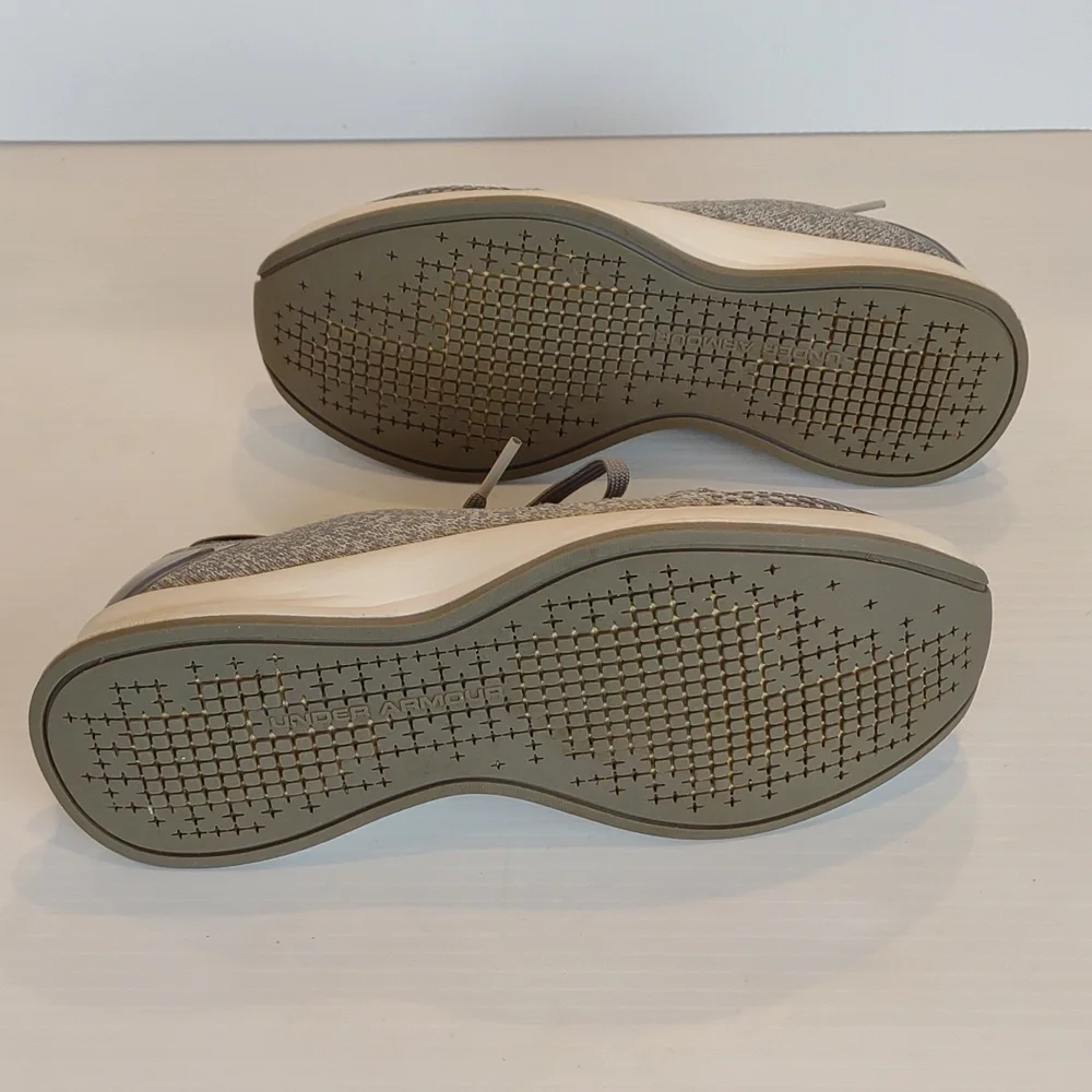 Women's Under Armour Pewter/Ghost Grey SMGX Charged Covert Knit Sneakers